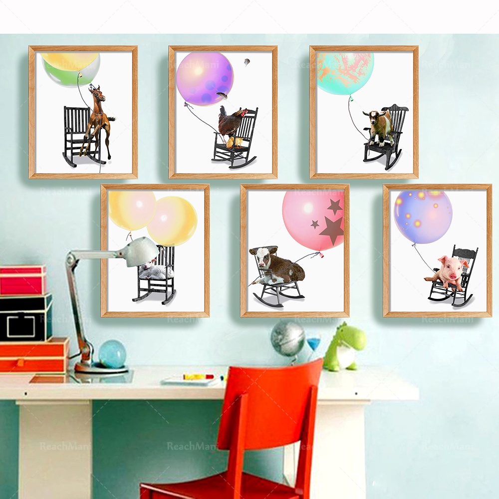Baby Farm Animal Prints, Deer  - Baby Nursery Zoo Animals avis et prix