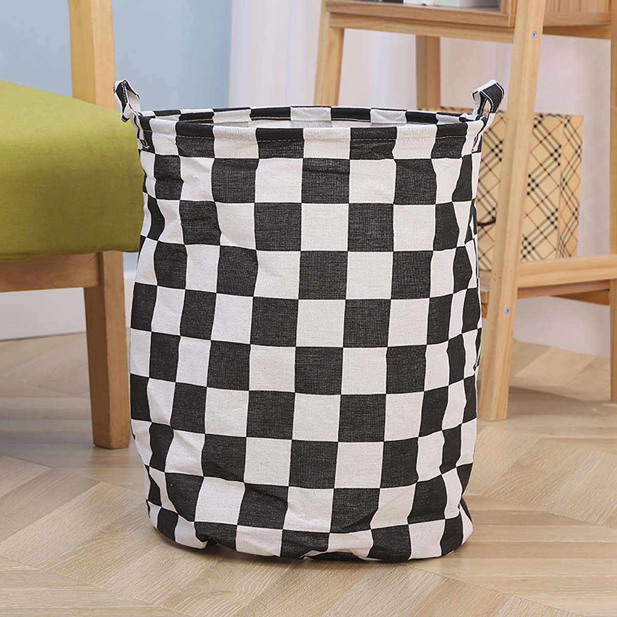 Modern Plaid Canvas Storage Ba - Baby Nursery Basket avis et prix
