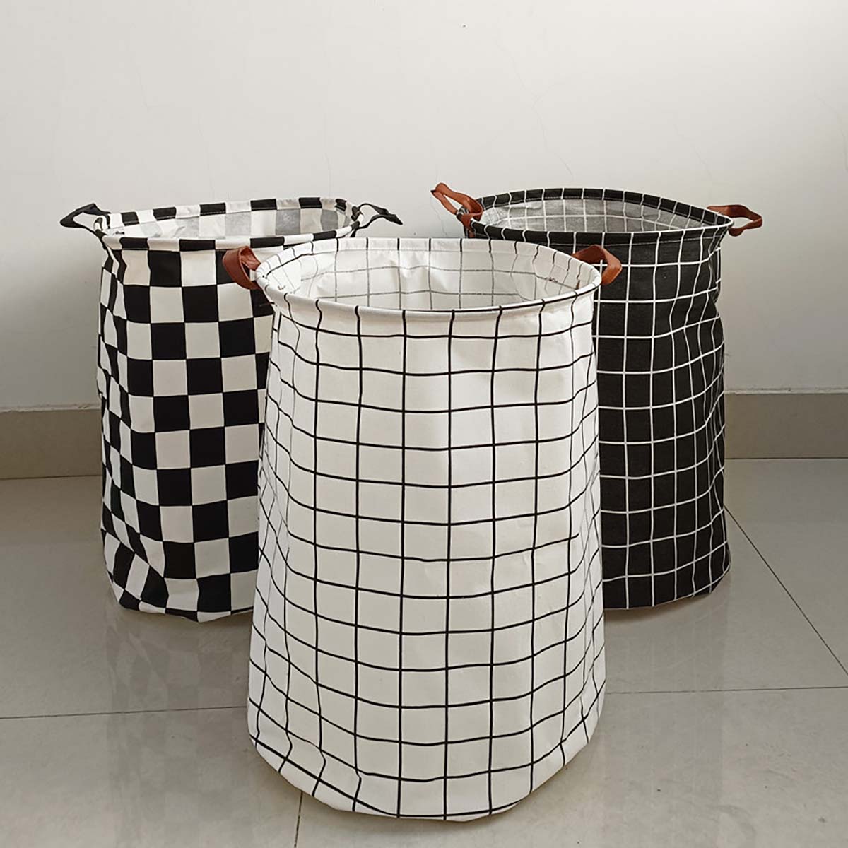 Modern Plaid Canvas Storage Ba - Baby Nursery Basket avis et prix